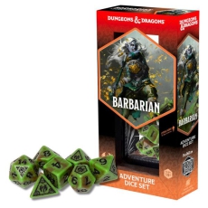 D&D Barbarian Dice Set Green Brown