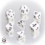 QW Classic Dice Set White Black