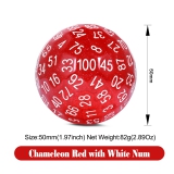 Dice Habit D100 Red Glitter