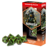 D&D Barbarian Dice Set Green Brown